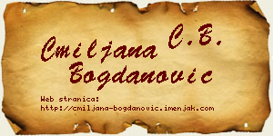 Cmiljana Bogdanović vizit kartica